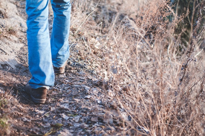 aan het wandelen