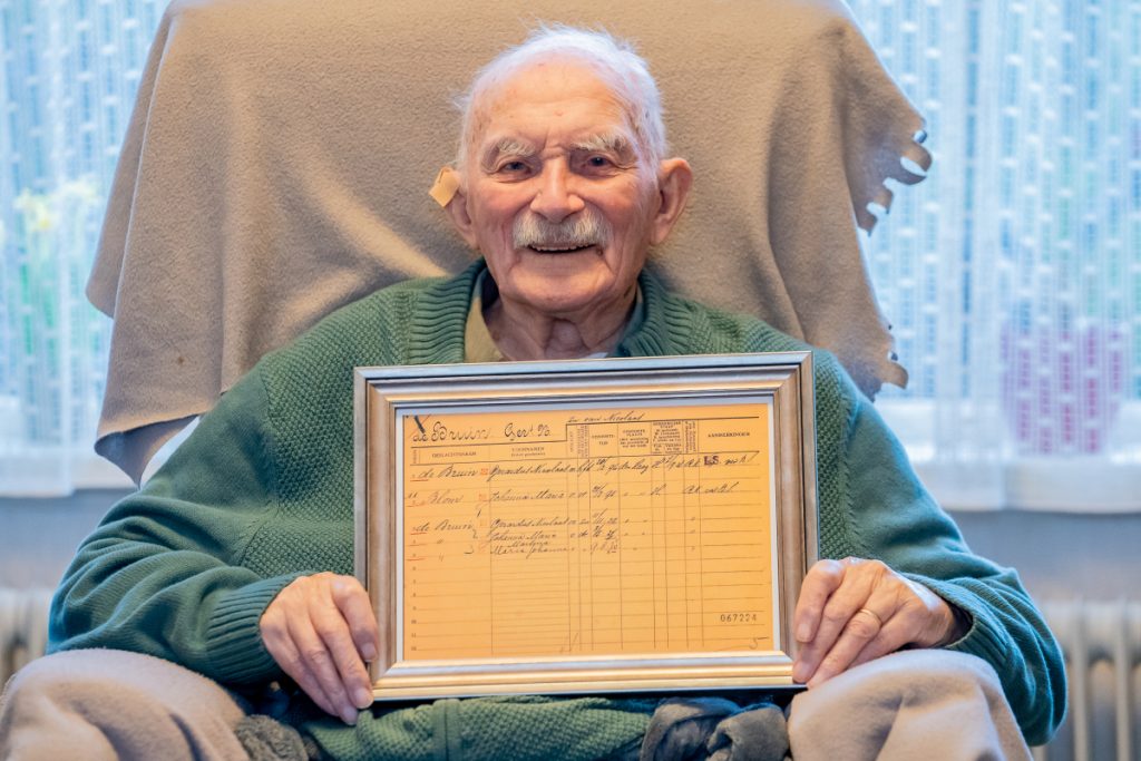 meneer de Bruin 102 jaar